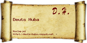 Deuts Huba névjegykártya
